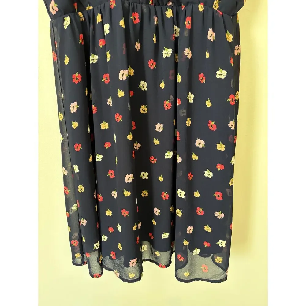 Madewell Wrap Confetti Floral Mini Dress Size 2 - Picture 6 of 12